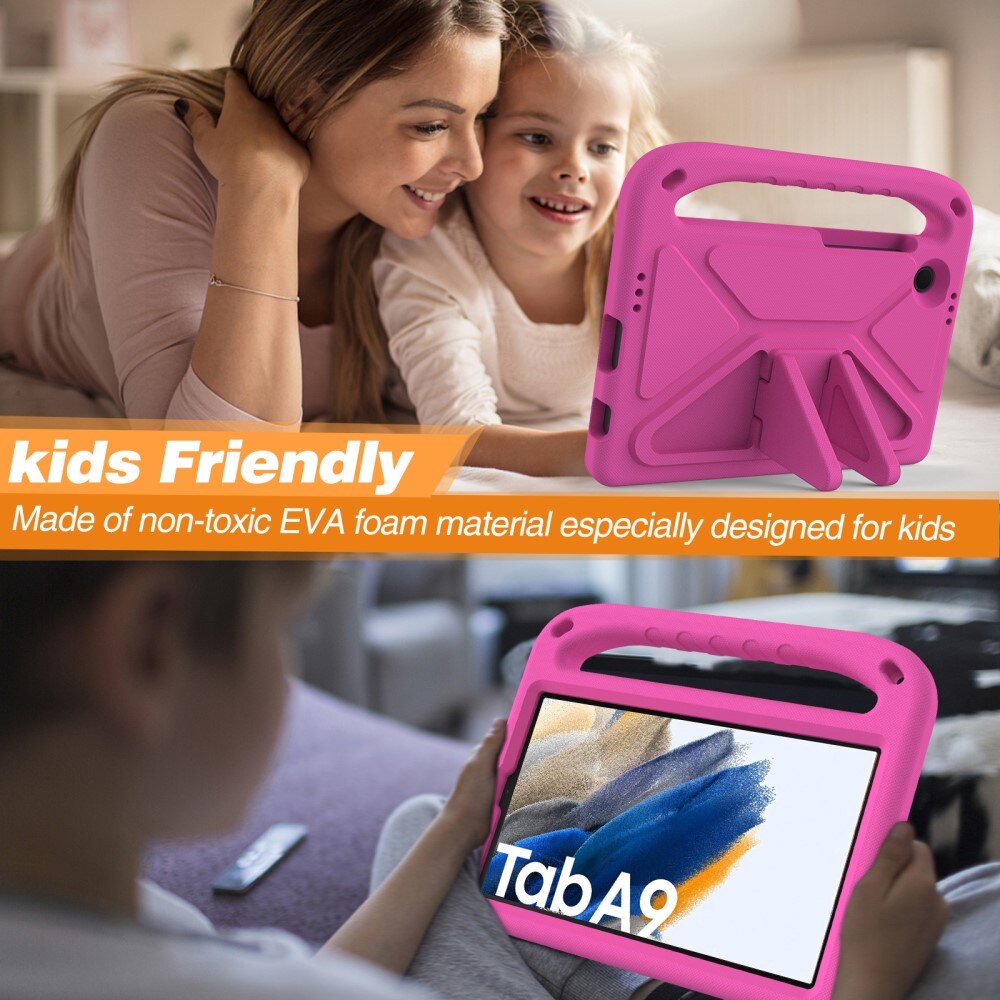 Funda EVA con asa para niños para Samsung Galaxy Tab A9 rosado