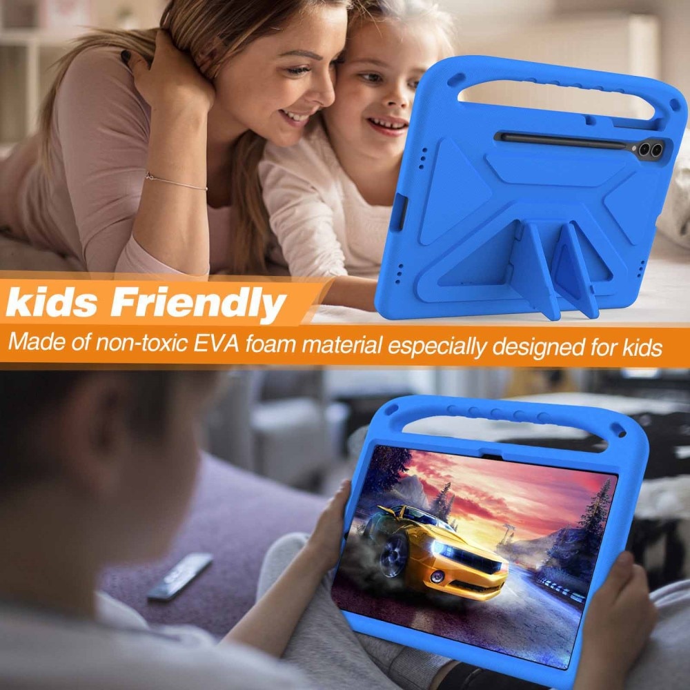 Funda EVA con asa para niños para Samsung Galaxy Tab S9 FE Plus azul