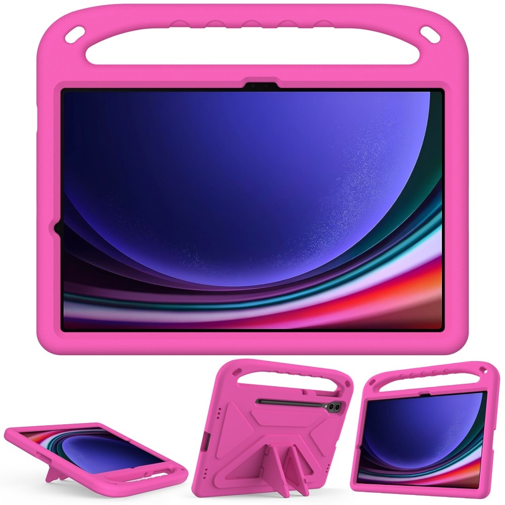 Funda EVA con asa para niños para Samsung Galaxy Tab S9 FE Plus rosado