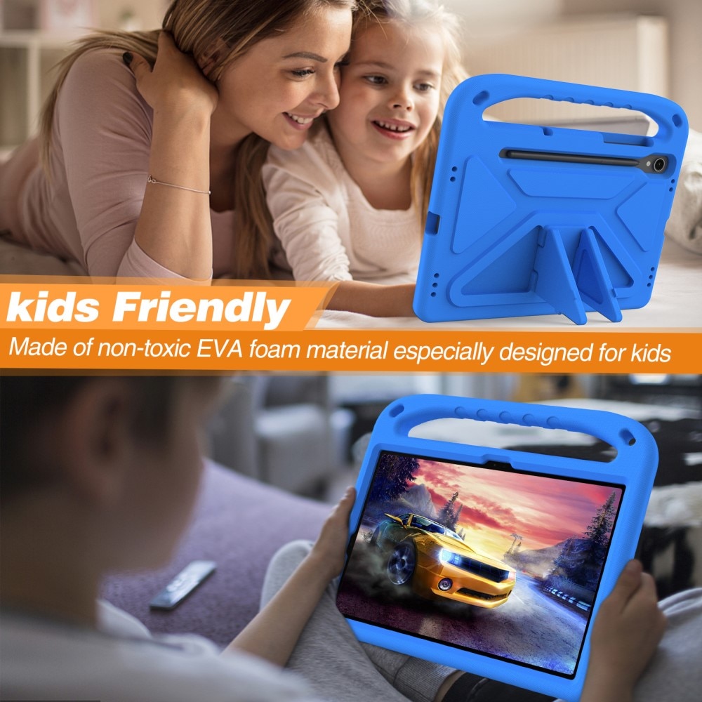 Funda EVA con asa para niños para Samsung Galaxy Tab S9 FE azul