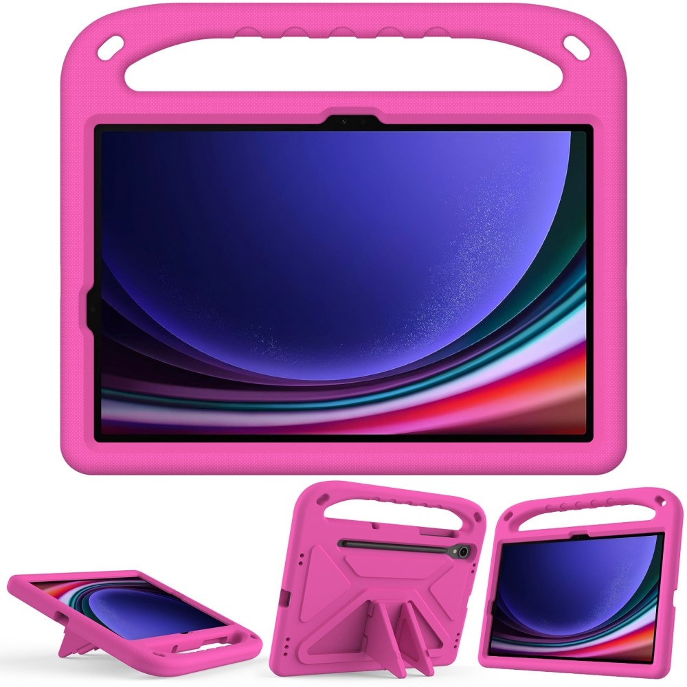 Funda EVA con asa para niños para Samsung Galaxy Tab S9 FE rosado