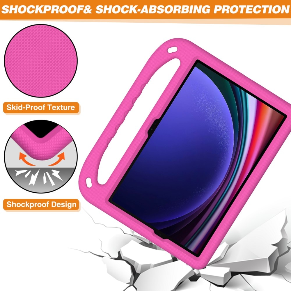 Funda EVA con asa para niños para Samsung Galaxy Tab S10 FE rosado