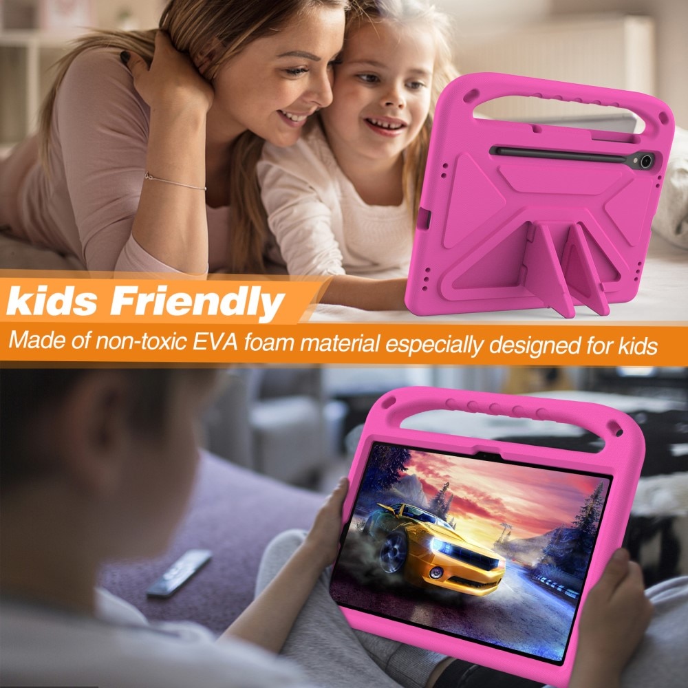 Funda EVA con asa para niños para Samsung Galaxy Tab S9 FE rosado