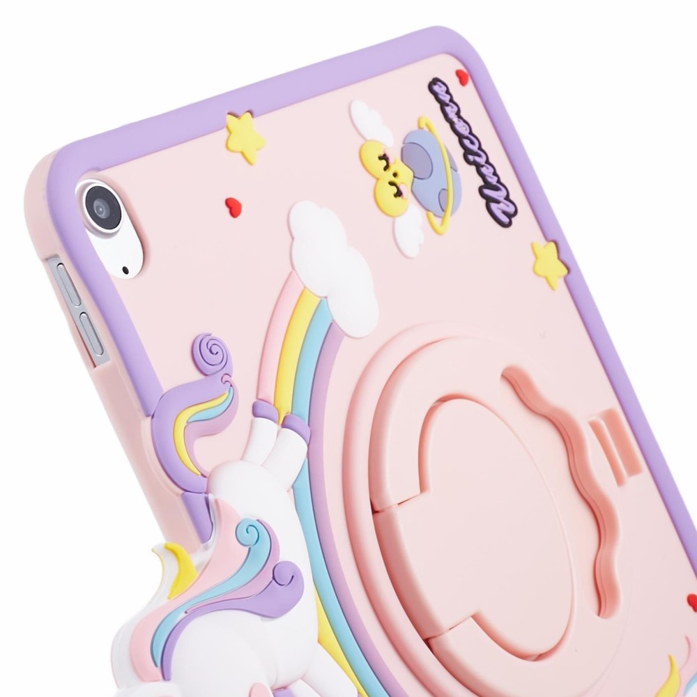 Funda con soporte Unicornio Apple iPad 11 11th Gen (2025) rosado