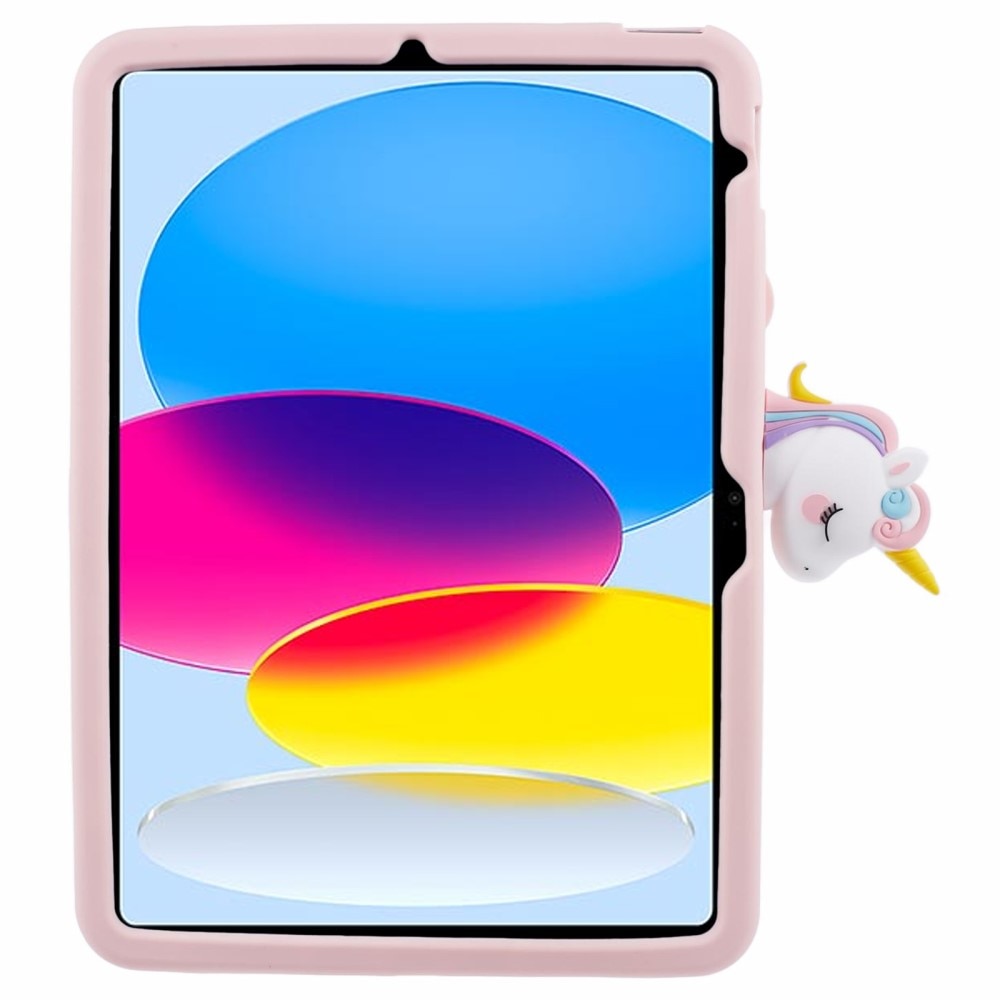 Funda con soporte Unicornio iPad 10.9 10th Gen (2022) rosado