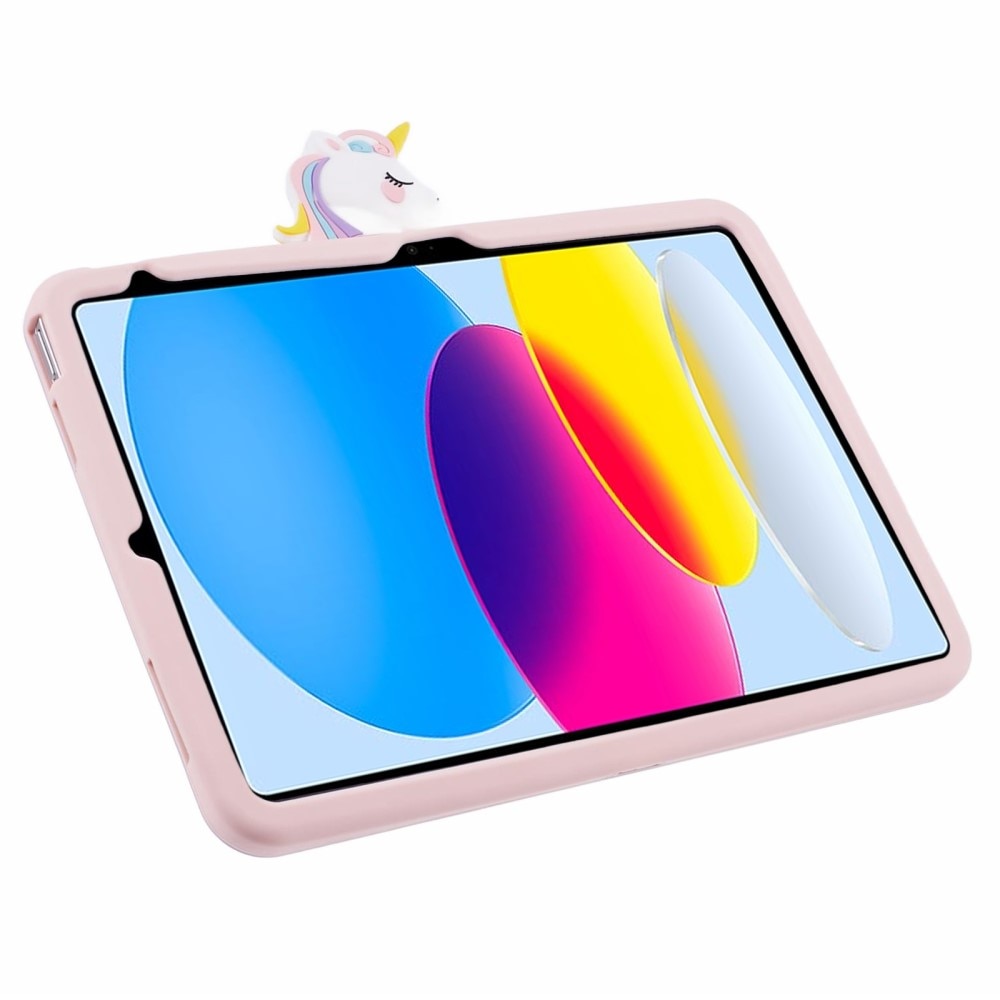 Funda con soporte Unicornio iPad 10.9 10th Gen (2022) rosado