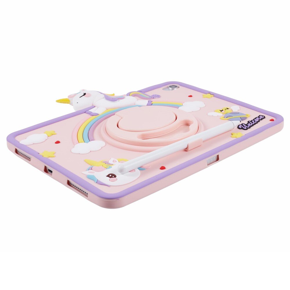 Funda con soporte Unicornio Apple iPad 11 11th Gen (2025) rosado