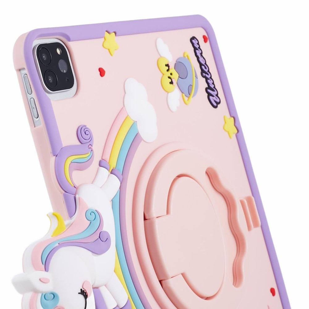 Funda con soporte Unicornio Apple iPad Air 11 7th Gen (2025) rosado