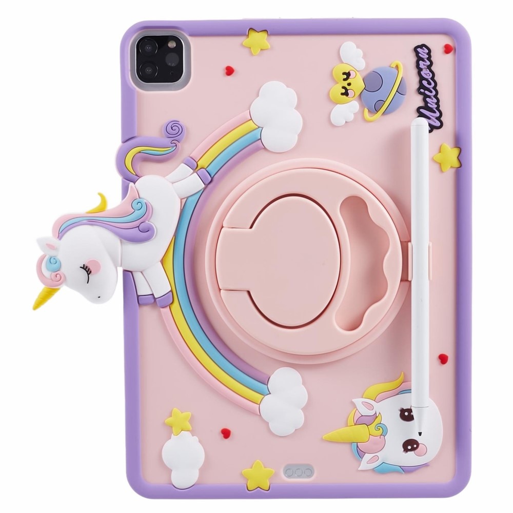 Funda con soporte Unicornio Apple iPad Air 11 7th Gen (2025) rosado