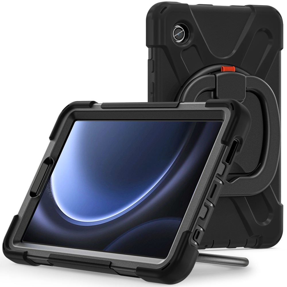 Funda híbrida con soporte y correa para el hombro Samsung Galaxy Tab A9 negro