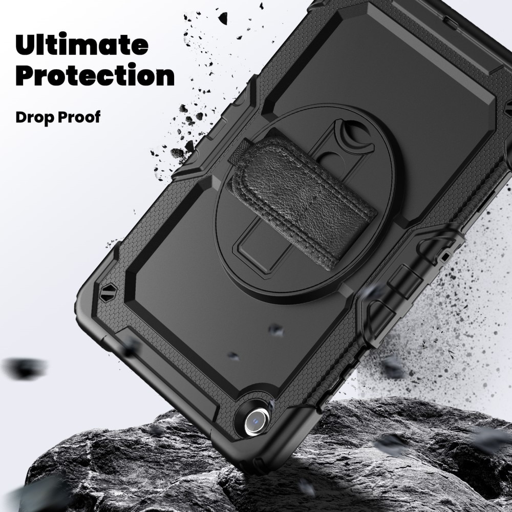 Full Protection Funda híbrida a prueba de golpes Correa el hombro Samsung Galaxy Tab A9 Plus negro