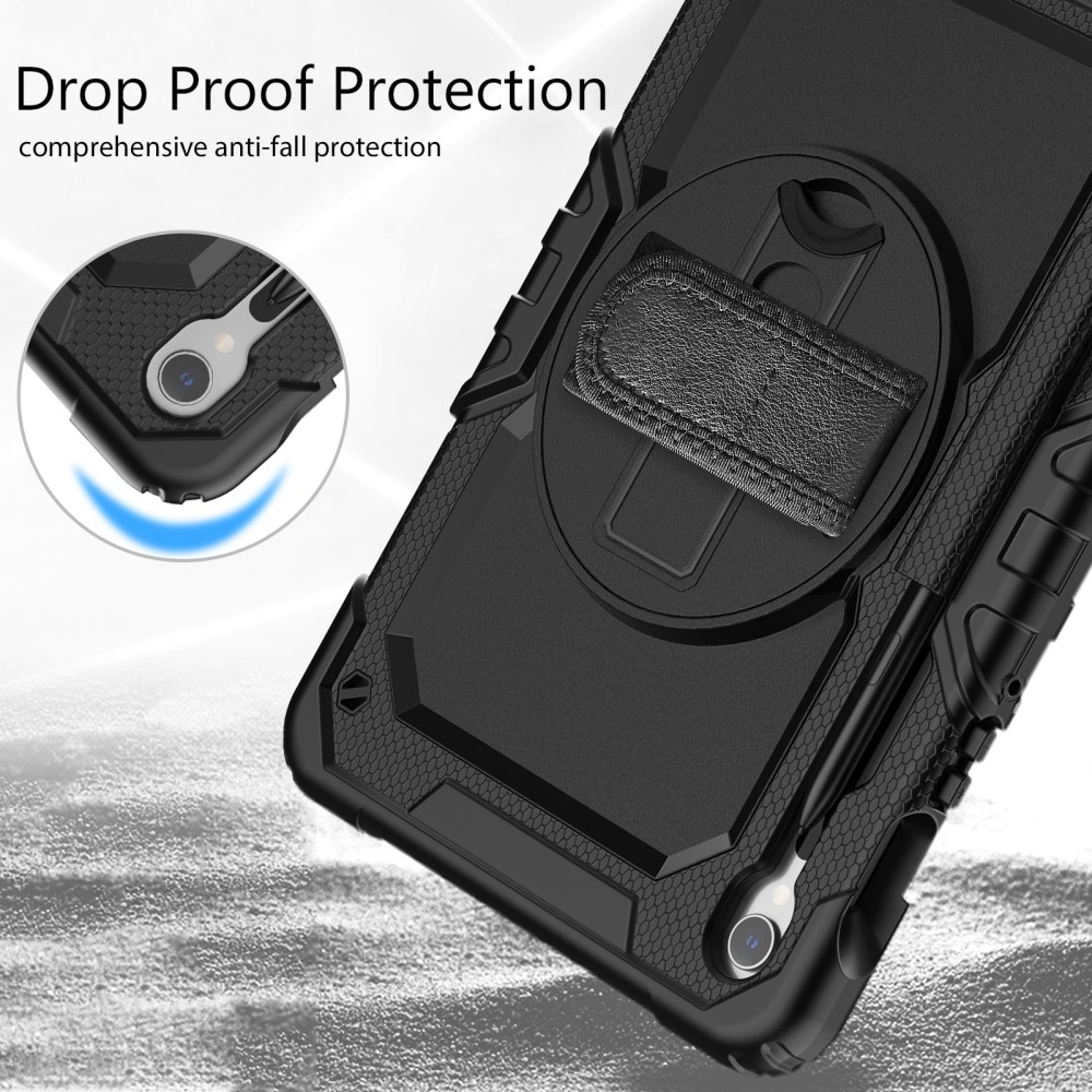 Full Protection Funda híbrida a prueba de golpes Correa el hombro Samsung Galaxy Tab S9 FE negro