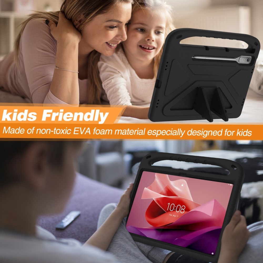 Funda EVA con asa para niños para Lenovo Tab P12 negro