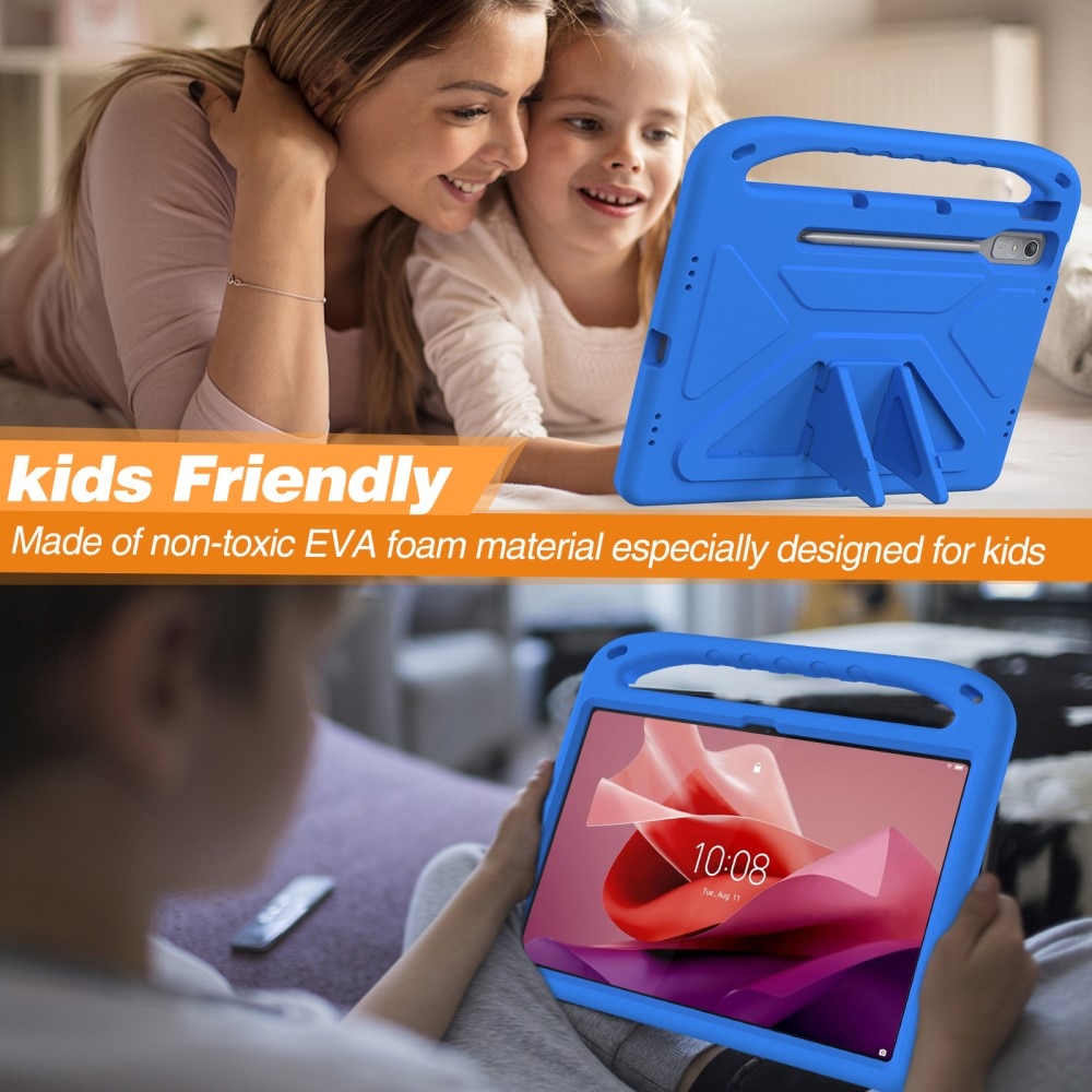 Funda EVA con asa para niños para Lenovo Tab P12 azul