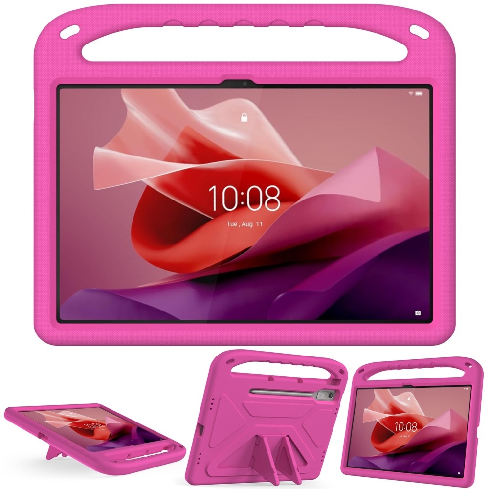 Funda EVA con asa para niños para Lenovo Tab P12 rosado