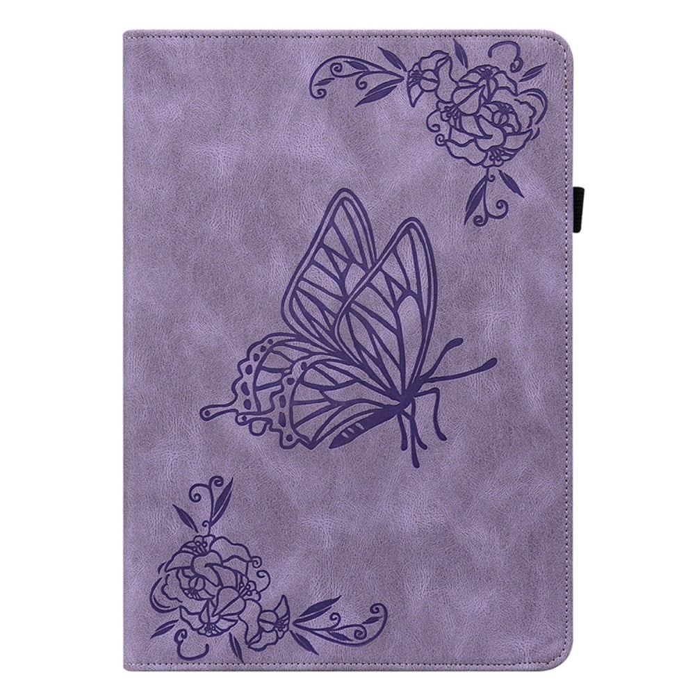 Funda de cuero con mariposas Lenovo Tab M11 violeta