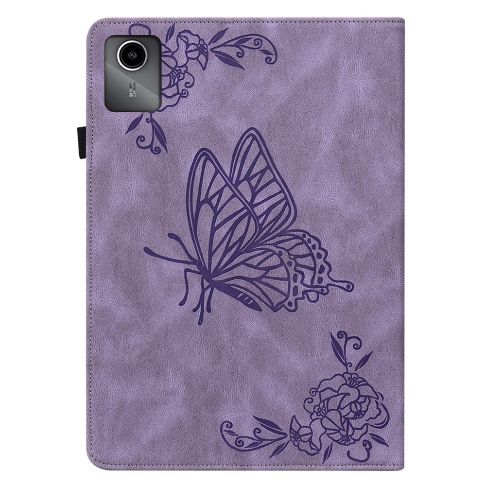 Funda de cuero con mariposas  Lenovo Tab M11 Púrpura