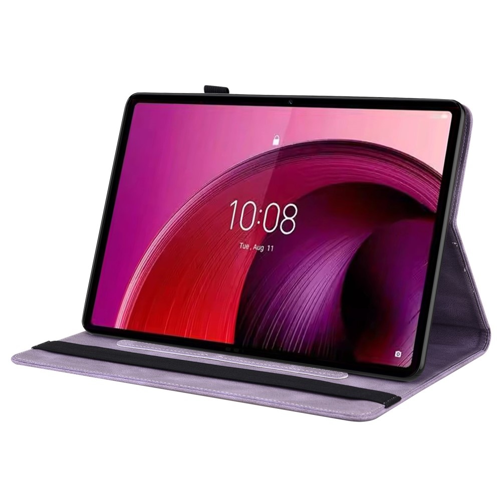 Funda de cuero con mariposas  Lenovo Tab M11 Púrpura