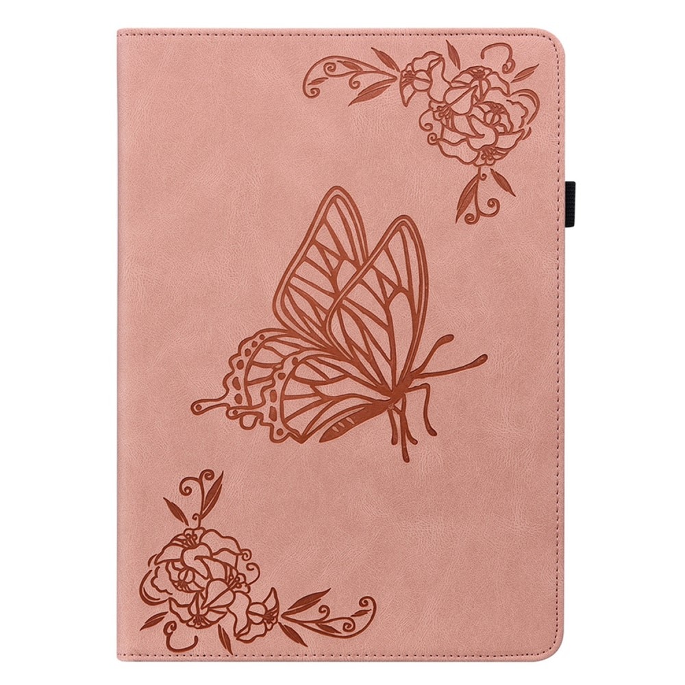 Funda de cuero con mariposas Lenovo Tab M11 rosado