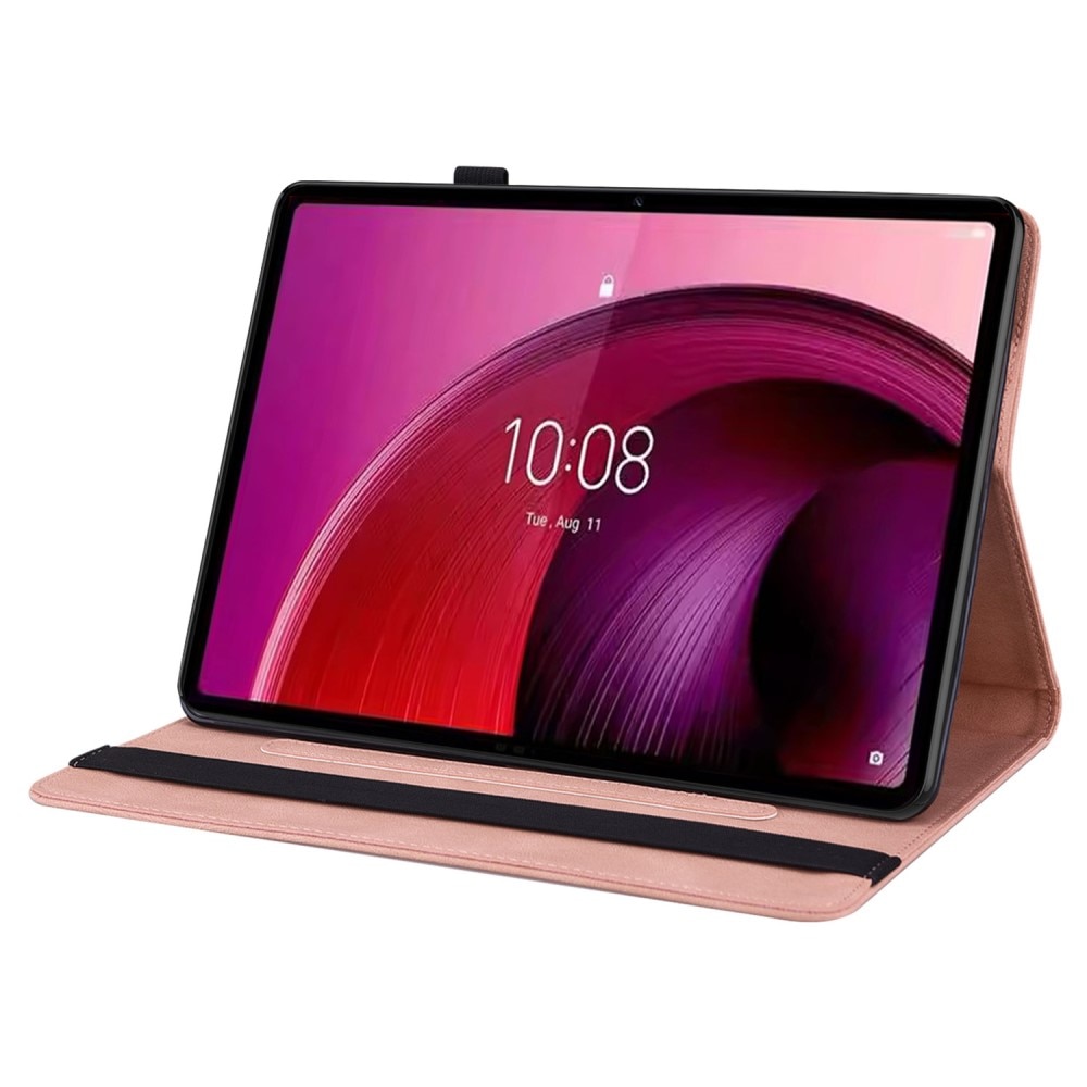 Funda de cuero con mariposas Lenovo Tab M11 rosado