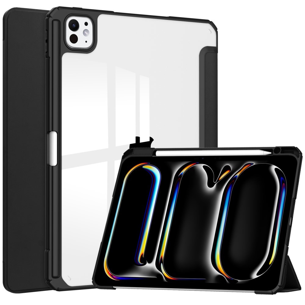 Funda Tri-Fold con portalápices Apple iPad Pro 11 5th Gen (2024)s Negro/transparente