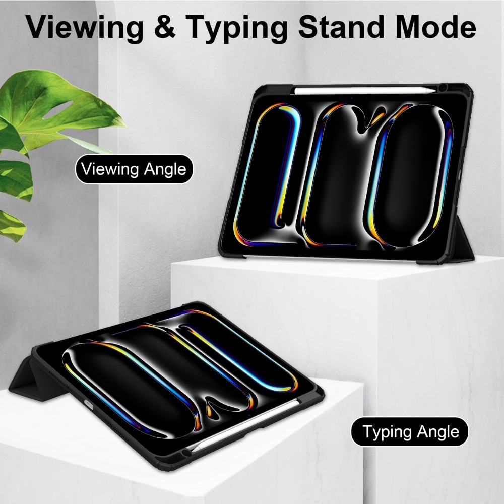 Funda Tri-Fold con portalápices Apple iPad Pro 11 5th Gen (2024)s Negro/transparente
