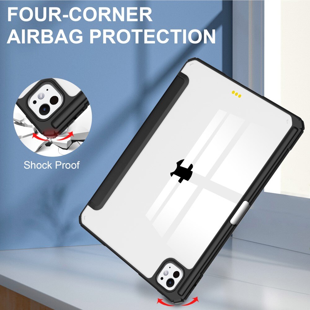 Funda Tri-Fold con portalápices Apple iPad Pro 11 5th Gen (2024)s Negro/transparente
