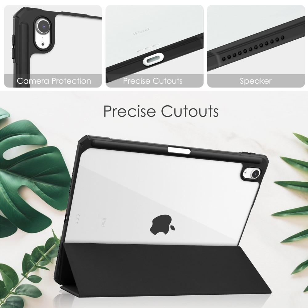 Funda Tri-Fold con portalápices Apple iPad Air 11 7th Gen (2025) negro/transparente