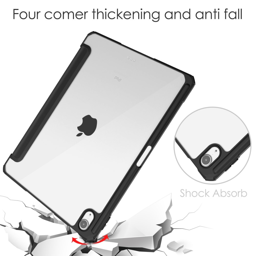 Funda Tri-Fold con portalápices Apple iPad Air 11 7th Gen (2025) negro/transparente