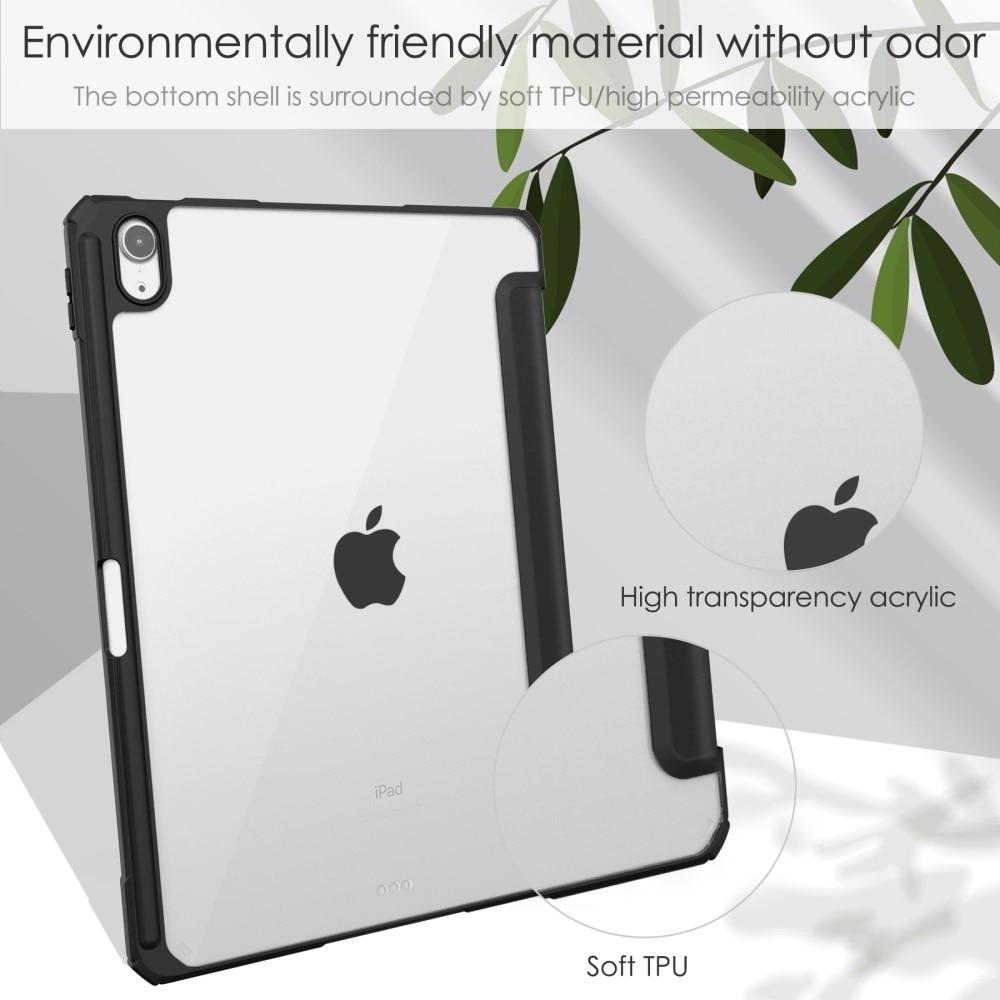 Funda Tri-Fold con portalápices Apple iPad Air 11 7th Gen (2025) negro/transparente