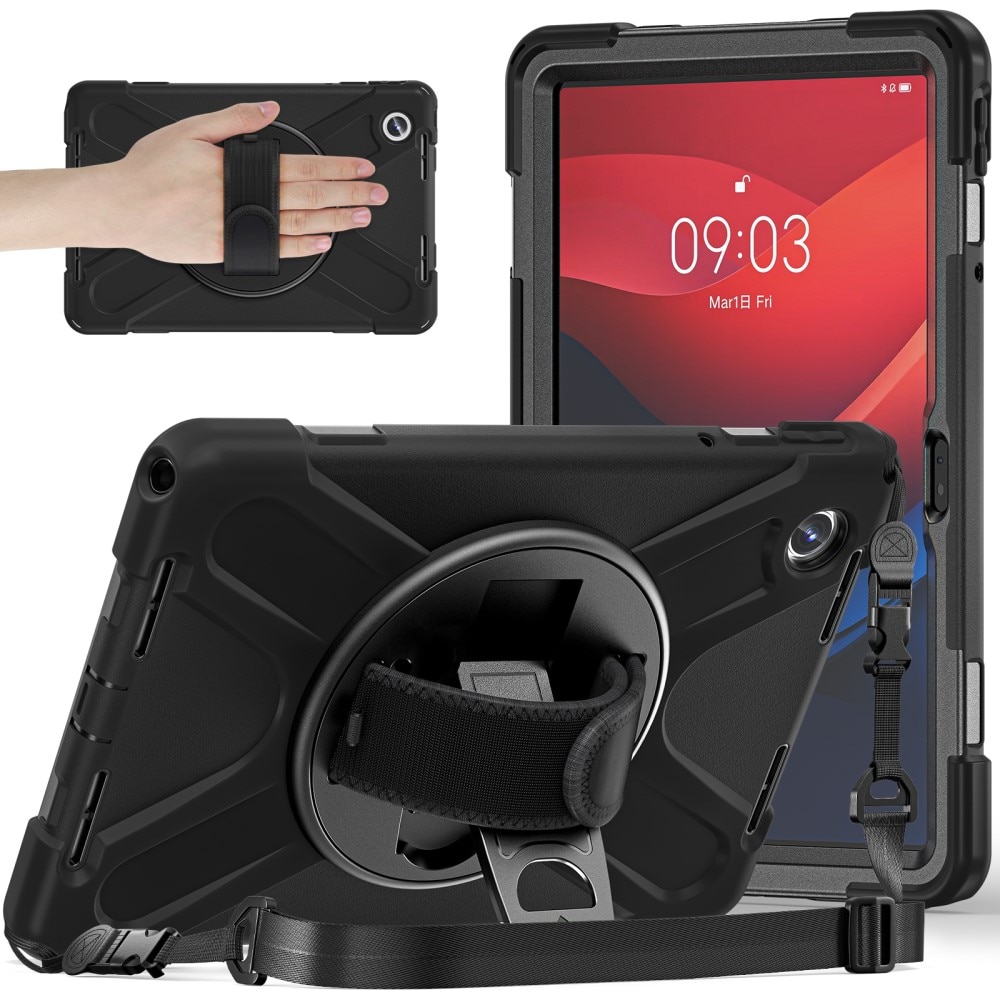 Funda híbrida a prueba de golpes Correa el hombro Lenovo Tab M11 negro