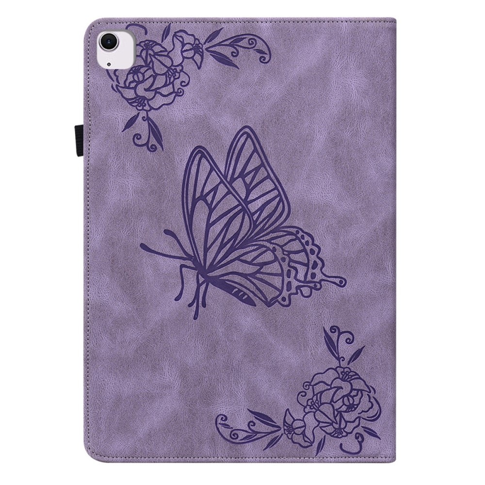 Funda de cuero con mariposas Apple iPad Air 11 7th Gen (2025) Púrpura