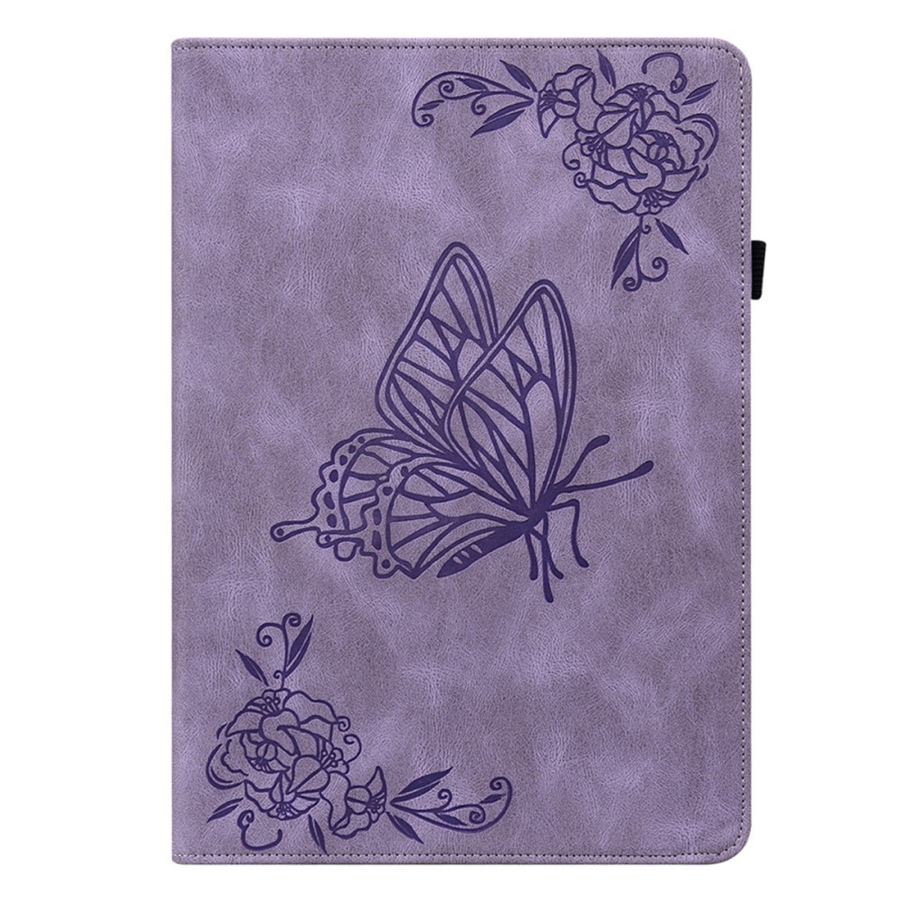 Funda de cuero con mariposas Apple iPad Air 11 7th Gen (2025) Púrpura