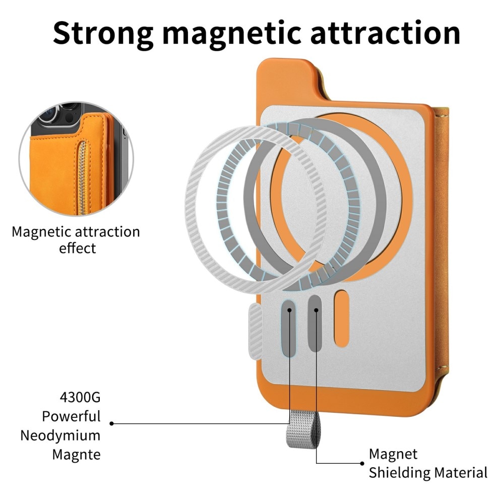 MagSafe RFID tarjetero con soporte Naranja
