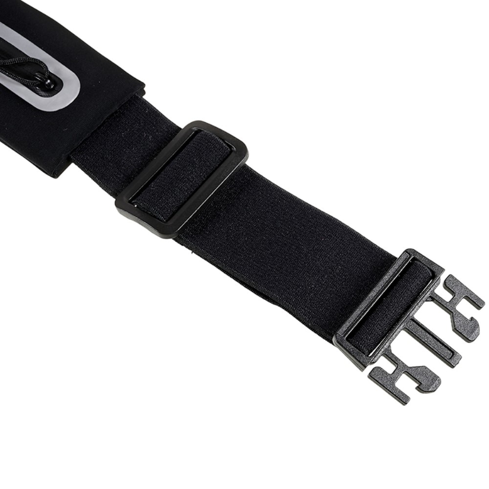 Cinturón deportivo con dos bolsillos negro