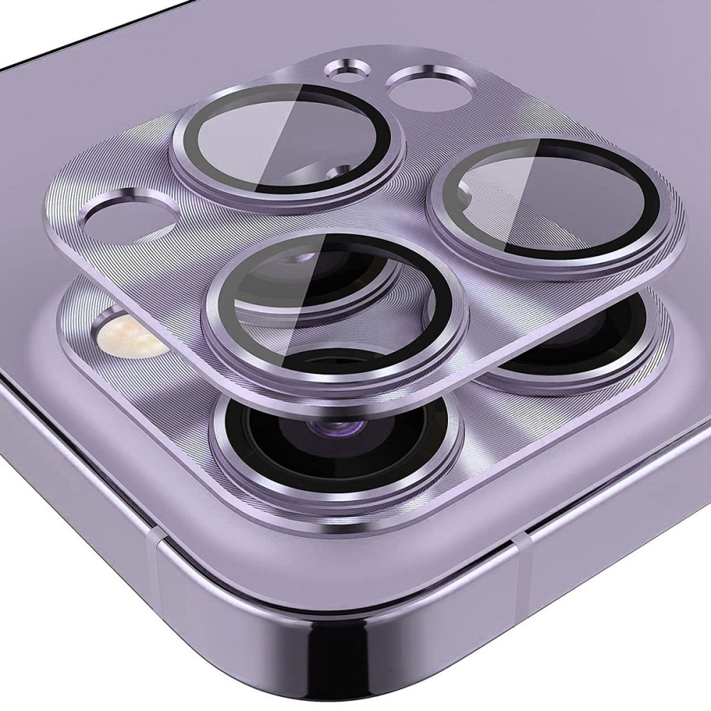 Protector Cámara Cristal Templado Aluminio iPhone 14 Pro/14 Pro Max Violeta