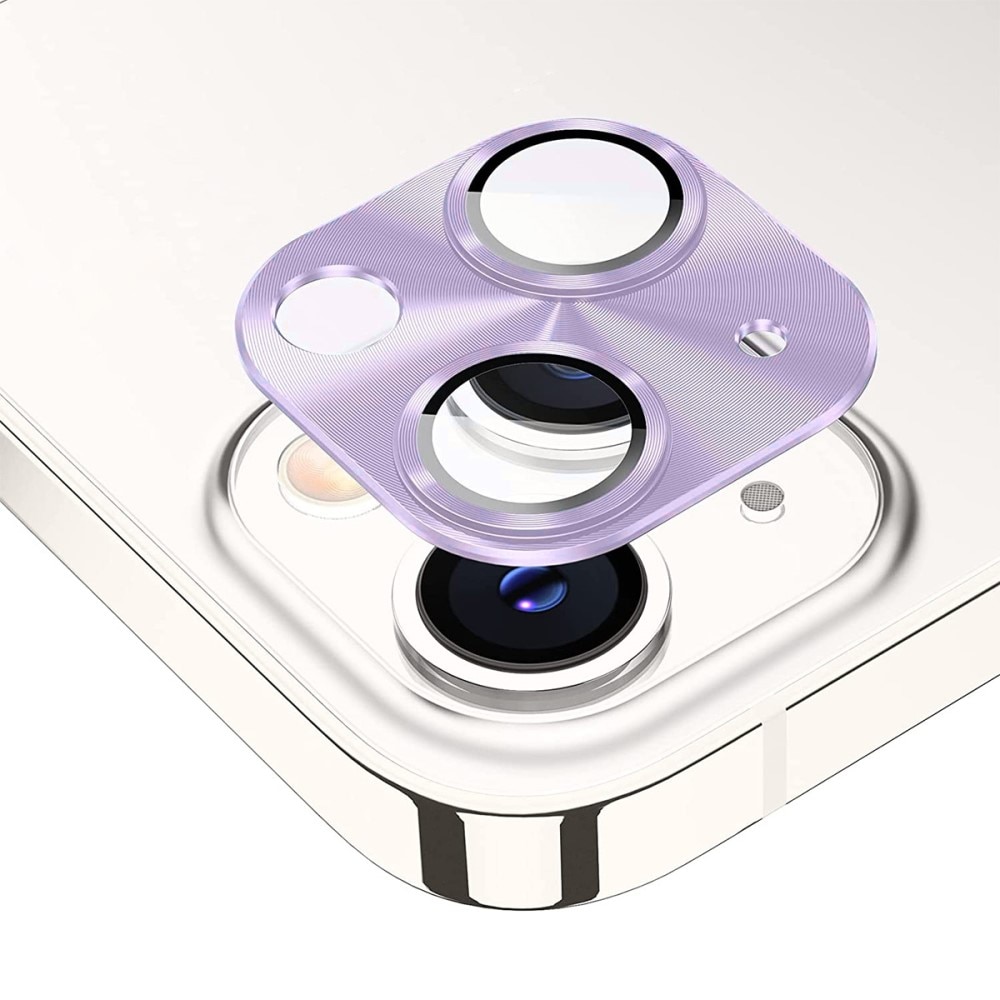 Protector Cámara Cristal Templado Aluminio iPhone 14/14 Plus Violeta