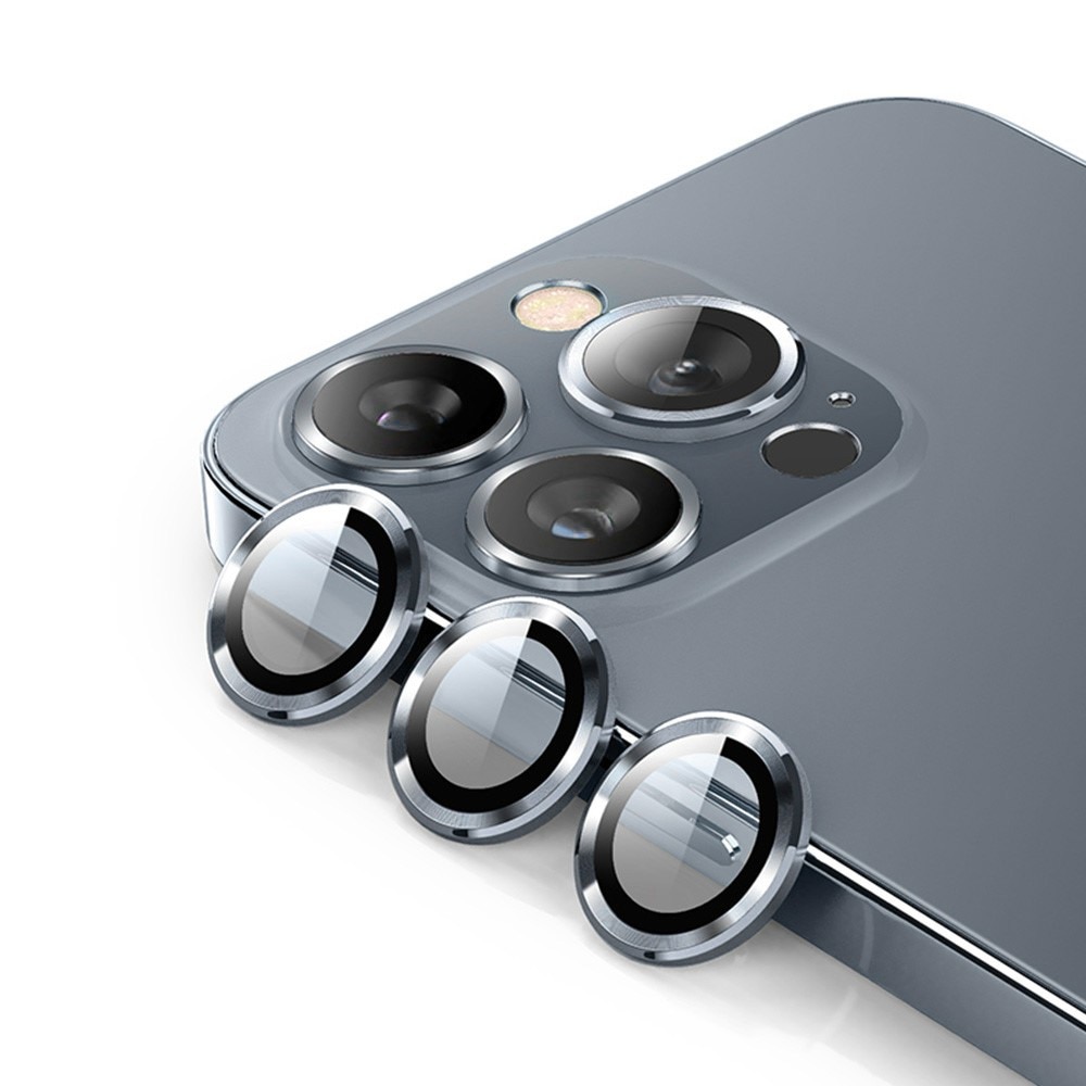 Cubre objetivo de cristal templado aluminio iPhone 14 Pro Max negro