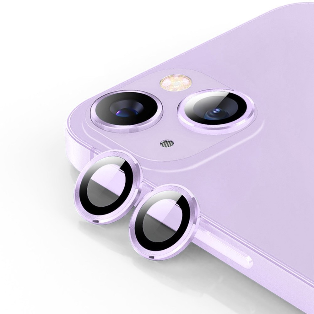 Cubre objetivo de cristal templado aluminio iPhone 14/14 Plus Violeta