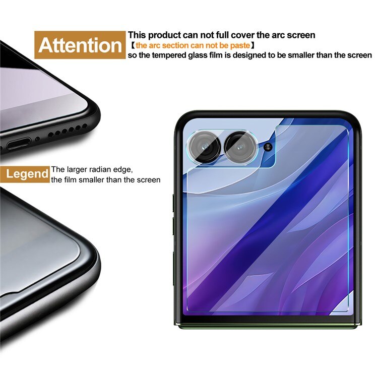 Protector Pantalla Exterior y Cubre objetivo Motorola Razr 60 Ultra Transparente