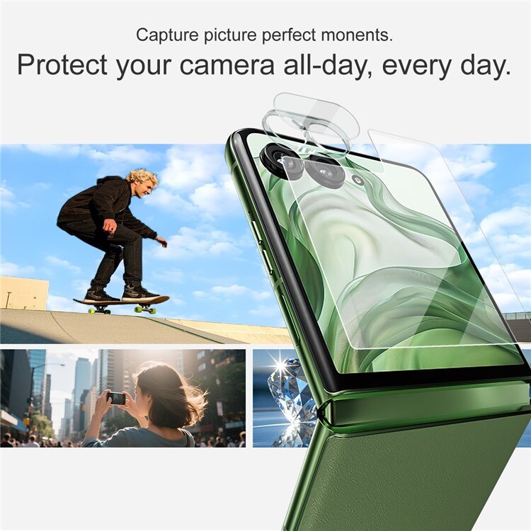 Protector Pantalla Exterior y Cubre objetivo Motorola Razr 60 Ultra Transparente