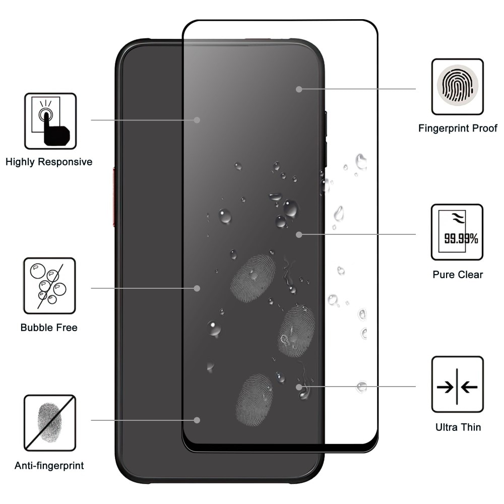 Protector Pantalla Cobertura total Cristal Templado Samsung Galaxy Xcover 6 Pro Negro