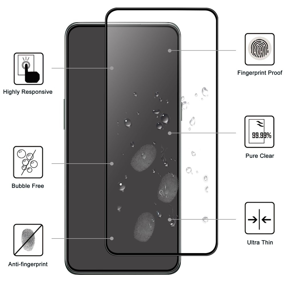 Protector Pantalla Cobertura total Cristal Templado OnePlus 10T Negro