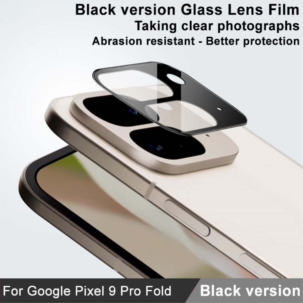 Cubre objetivo de cristal templado de 0,2mm Google Pixel 9 Pro Fold Negro