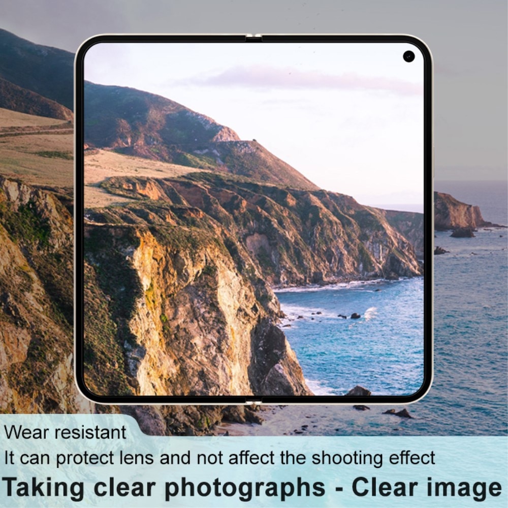 Cubre objetivo de cristal templado de 0,2mm Google Pixel 9 Pro Fold Negro