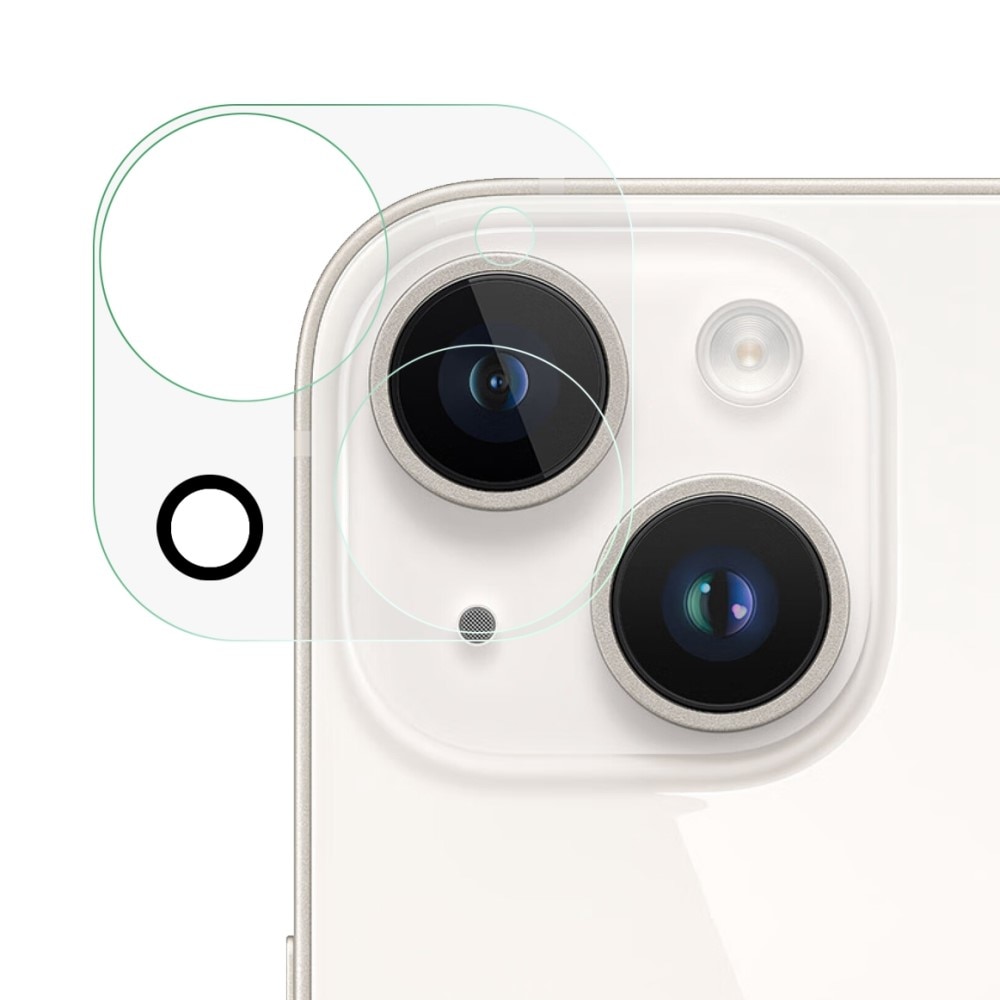 Protector de lente cámara de cristal templado iPhone 15 transparente