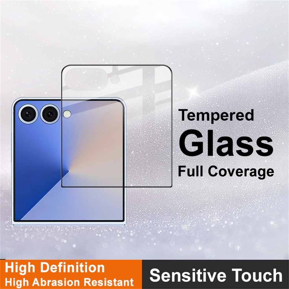 Protector Pantalla Cobertura total Cristal Templado Samsung Galaxy Z Flip 7 negro