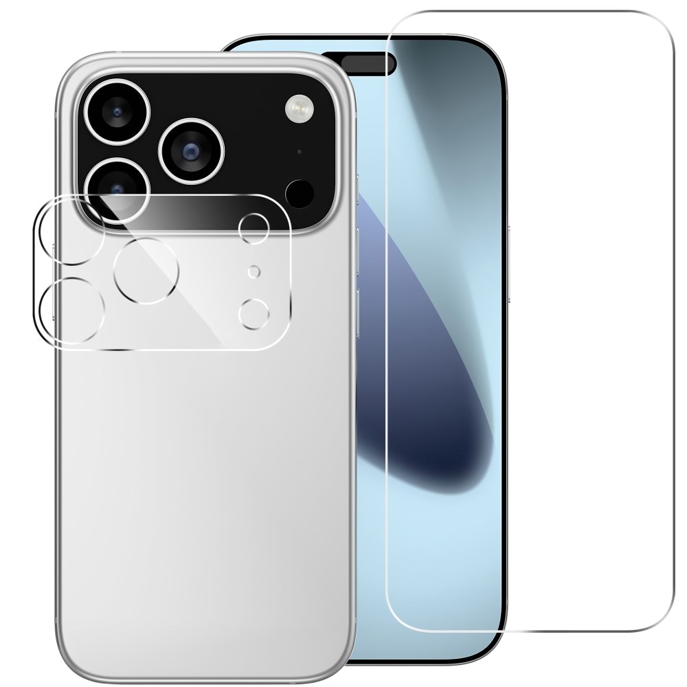 Protector de cámara y pantalla de cristal templado iPhone 17 Pro