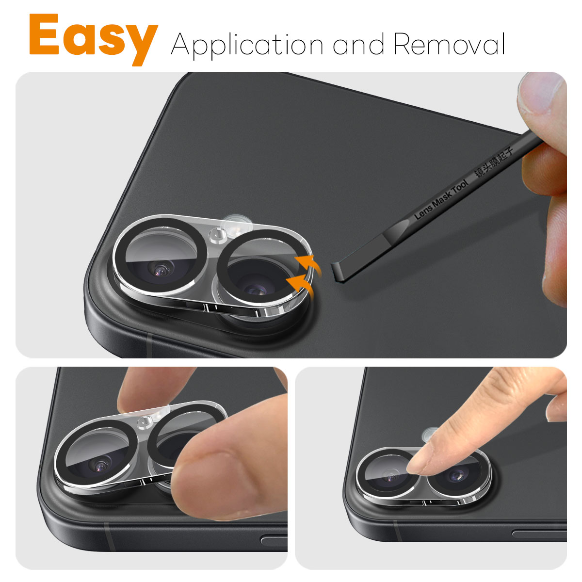 Cubre objetivo de cristal templado iPhone 17 (2 piezas)