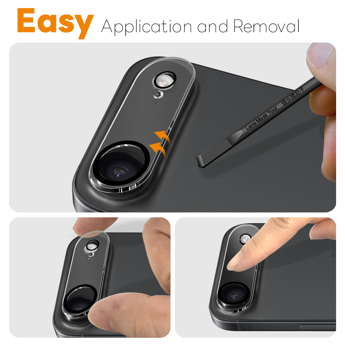 Cubre objetivo de cristal templado iPhone 17 Air (2 piezas)